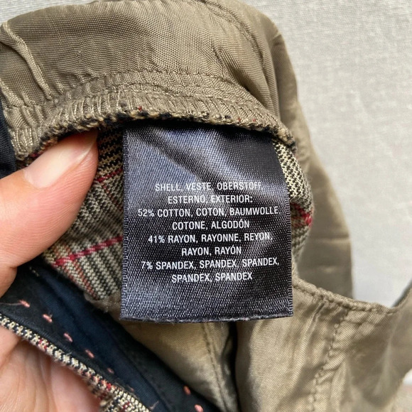 Anthropologie Houndstooth Grid Plaid taper trouser pants Sz 8 - Picture 9 of 12